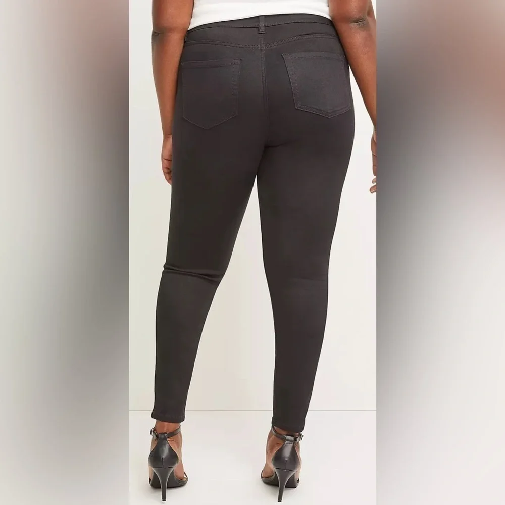 Lane Bryant Black Midrise Skinny Jeans